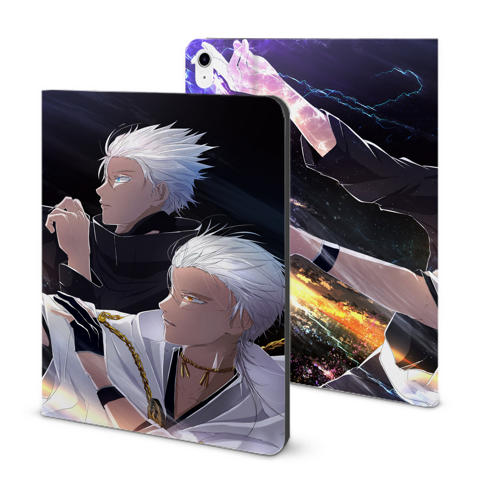 （画像用） 呪術廻戦 Jujutsu Kaisen IPad ケース ブック型 PUレザー TPU 耐衝撃 軽量 薄型 ペン収納なし 全面保護 IPad 各モデル対応